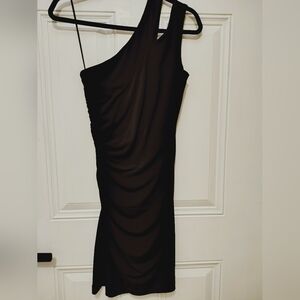 Max & Cleo Chic Black One-Shoulder Dress